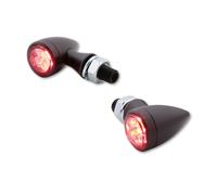 Tail light Highsider SMART Sixteen Bullet LED with approval, black tinted 13.5V