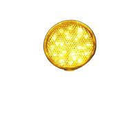 Tail Light Lamp 12V Auto Motorcycle Round Tail Lights Turn Singal Light ATV LED Reflectors Truck Side Marker Warning Lights 24SMD Taillight Assembly(Yellow A)