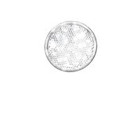 Tail Light Lamp 12V Auto Motorcycle Round Tail Lights Turn Singal Light ATV LED Reflectors Truck Side Marker Warning Lights 24SMD Taillight Assembly(White A)