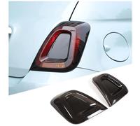 Tail Light Lamp Cover Guard Trim Frame Bezels Decoration Accessories Compatible with Fiat 500 2016-2025 Car Taillight Cover Exterior (Smoke Black)