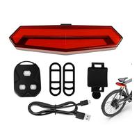 Tail Light Turn Signal for Bicycles - AS Control Smart Taillight, Night Riding Safety Warning, Transparent construction Lamp with Five Modes for Commuting, Cycling Visibility, Outdoor Road Safety