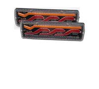 Tail Lights Lamps Assembly 30cmlong 24V Truck Devil's Eye Tail Light Turn Brake Signal Rear Running Lamp Taillight(2pcs BW)