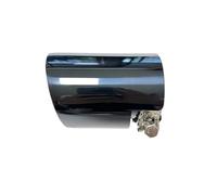Tail Muffler Pipe 1 Piece Exhaust Nozzle Electroplated Black Stainless Steel Length 120mm Large Diameter 114mm Open Car Muffler Car Exhaust Tips(60mm-89mm)