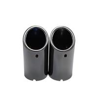 Tail Muffler Pipe 75mm For A3 A1 For A4 B8 2009-2016 For Q5 2009-2012 Carbon Car Rear Exhaust Tail Pipe Muffler Car Exhaust Tips(2pcs Black)