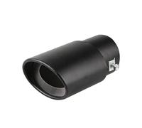 Tail Muffler Pipe Universal Car Exhaust Muffler Tip Round Stainless Steel Tail Rear Chrome Pipe Car Exhaust Tips(Straight Matte black)
