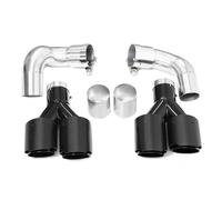 Tail Pipe 1 Pair For BMW G60 G61 520i 530i 5 Series Carbon Fiber Car Exhaust Tip Quad Muffler Tailpipe Nozzle Exhaust Pipe(Carbon Fiber A)