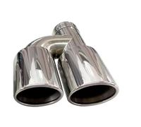 Tail Pipe 1 Pcs Car Univeral Exhaust H Type Dual Tips 304stainless Steel Tail Pipes For Muffler Modify Nozzle Decorate(Left In60-89 NO.1)