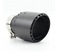 Tail Pipe 1 Pcs Matte Black Three-layer Tail Throat Carbon Exhaust Tips 304 Stainless Steel For Cars Tuning Muffler Nozzles Pipes Exhaust Pipe(IN 54 OUT 89 MM)