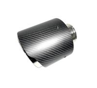 Tail Pipe 1 Pcs Silver Stainless Steel Exhaust Pipe Universal Car Outlet 130MM Big Muffler Tip Carbon Fiber Rear Tailpipe Nozzles Car Exhaust Tail(ID 51mm-OD 76mm)