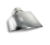 Tail Pipe 1 Piece 304 Stainless Steel Universal Car Exhaust End Tip 150mm Outlet Rolled Oval Slant Muffler Tail Pipe For Cars Exhaust Whistle(60-150 Left)