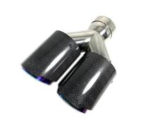 Tail Pipe 1PC Purple Stainless Steel Dual Tip Equal Length Muffler Pipe End Tail Middle Exhaust Remus Car Tailpipe End Exhaust Pipe(57MM IN-101MM OUT)