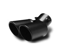 Tail Pipe 1Pcs 63mm Universal Car Dual Outlet Exhaust Stainless Steel Black Tip Muffler Tail Double Pipe Tube Tips Accessories Exhaust Pipe