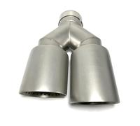 Tail Pipe 1Pcs Double Stainless Steel Car Muffler Tip Exhaust System Pipe Universal 60MM 63mm For VW GTI MK7 For Golf7 Nozzle End Exhaust Pipe(70-89 Left)