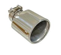 Tail Pipe 1pcs Exhaust Pipe Stainless Steel Silvery Tailpipe Modification Export Personalized Oval Thick 80mm Wide 120mm Muffler Car Exhaust Tail(63mm-120mm)