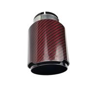 Tail Pipe 1PCS Red Carbon Fiber Tail Throat Car Exhaust Pipe Universally Modified Tip Parts Exhaust Pipe(In51mm out101mm)