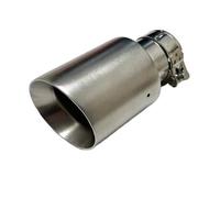 Tail Pipe 1pcs Stainless Steel Frosted Silver Tail Throat Horn Outlet Large Diameter 89mm 101mm 114mm Size(77mm-101mm)