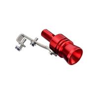 Tail Pipe 1PCS Universal Aluminum Turbo Sound Whistle Exhaust Muffler Pipe Blow-off Valve Simulator XL Car Exhaust Tip(Red)
