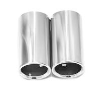 Tail Pipe 2pcs For BMW F30 E92 E90 3 Series GT 325i 328i 2006 2007 2008-2010 Stainless Steel Car Exhaust Trims Muffler Tip Covers Exhaust Pipe(Silver)