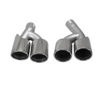 Tail Pipe 2Piece/Set Split Round Cutting Edition Exhaust Muffler Tips Tail Throat Pipe For BMW G20 G28 Upgrade For M3 Exhaust Whistle