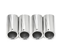 Tail Pipe 4 PCS/lot Car Exhaust Tip Trim Cover For BMW X5 G05 X6 G06 X7 G07 Tailpipe Nozzle Muffler Tuning Exhaust Tail Piece Tip(Silver)
