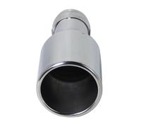 Tail Pipe 51mm Intlet 76mm Outlet Universal Modification Muffler Chrome Stainless Steel Exhaust Tip Pipe Tail Pipes Exhaust Pipe(Sliver)