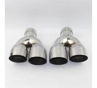 Tail Pipe Car Accesorios 304 Stainless Steel Y-type Single-layer Exhaust Pipe Muffler Tail Throat Double Outlet For A6 C7 Exhaust Whistle(66mm out 89mm)