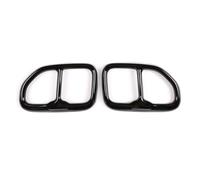 Tail Pipe Car Exhaust Pipe For X3 X4 G01 G02 2018 2019 2020 2021 2022 Cover Trim Automotive Exterior(Black)