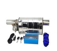 Tail Pipe Car Exhaust System Vacuum Valve Control Pipe Kit Variable Silencer Stainless Universal 51 63 76Mm Remote Exhaust Whistle(RIGHT 63MM C)