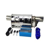 Tail Pipe Car Exhaust System Vacuum Valve Control Pipe Kit Variable Silencer Stainless Universal 51 63 76Mm Remote Exhaust Whistle(LEFT 63MM C)