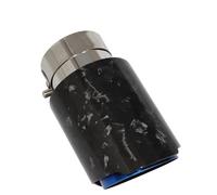 Tail Pipe Car Glossy Scattered Pattern Carbon Fiber Muffler Tip Exhaust System Pipe Mufflers Nozzle Universal Straight Stainless Blue Exhaust Tail Piece Tip(60-89)
