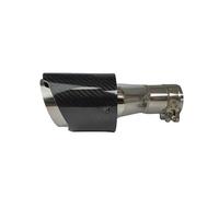 Tail Pipe Car Muffler Tip 1 Pcs Car Carbon Fiber Glossy Muffler Tip Polishing Y Shape Double Exit Exhaust Pipe Mufflers Nozzle Decoration Universal(51mm-101mm-Right)
