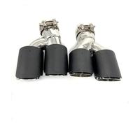 Tail Pipe Car Muffler Tip 1Pair Dual Out Exhaust Tip Carbon Fiber Muffler Tip H Shape Tailpipe For BMW 525i 528i 530i G31 G30 2018 5 Series