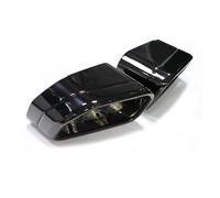 Tail Pipe Car Muffler Tip Exhaust Trim Cover Square Exhaust Pipe For BMW X3 LCI G01 30i Ix EX X4 LCI G02 30iX For MSport Muffler Nozzle Car Stainless Steel(Black)