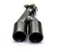 Tail Pipe Covers For 3 Series 320i 318i F30 2014 2013-2016 Stainless Steel Exhaust Titanium Black Double Out Muffler Tips Tailpipe 1PCS(Black 318i)