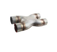 Tail Pipe Durable Strong Universal Exhaust X Pipe 2.5"/3" Inlet/Outlet Stainless Steel Dual Crossover X Pipe Exhaust Tip Weld-On TP-1016 Exhaust Muffler(2.5 inches)