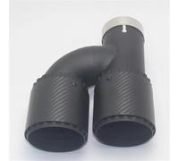 Tail Pipe Exhaust Muffler Tail Throat Black Stainless Steel H Trim Pipe Modified Car General Purpose Type Exhaust Whistle(ID 66-89MM)