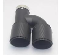 Tail Pipe Exhaust Muffler Tail Throat Black Stainless Steel H Trim Pipe Modified Car General Purpose Type Exhaust Whistle(ID 60MM-101MM)