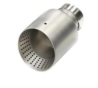 Tail Pipe Exhaust Pipe Cap 1 Pcs Matte Stainless Steel Car Muffler Tip Exhaust Tip Exhaust Single Universal Pipe 60MM 63MM Nozzle Tail Throat Pipe(ID60MM OD114MM)