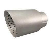 Tail Pipe Exhaust Pipe Cap 1 Pcs Matte Stainless Steel Car Muffler Tip Exhaust Tip Pipe Universal Exhaust Tip 57MM 60MM 63mm For GTI For MK7 For Golf7 Tail Throat Pipe(IN 60MM OUT 114MM)