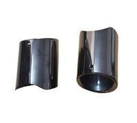Tail Pipe Exhaust Pipe Cap 2Pcs Exhaust Muffler Tip Stainless Steel Pipe For BMW For 5 Series 520i 523i 525i 528i For 530i 535i 535d F10 F18 E60 E61 Tail Throat Pipe(Black)