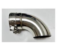 Tail Pipe Exhaust Pipe Cap Auto Parts Exhaust Pipe Suppressor Stainless Steel Exhaust Outlet Elbow Connection Tail Throat Pipe(51mm)