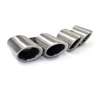 Tail Pipe Exhaust Pipe Cap Car Exhaust Tip For Panamera For 971 2017 2018 2019 2020+ Muffler Tip Exhaust Tailpipe Replacement Nozzle Tail Throat Pipe(Silver A)