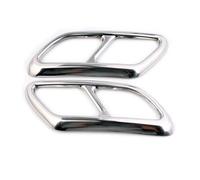 Tail Pipe Exhaust Pipe Cap For Volvo For S90 V90 S60 2016-2020 Muffler Accessories Car Rear Dual Exhaust Muffler End Pipe Sticker Cover Trim Tail Throat Pipe