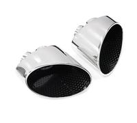 Tail Pipe For A3 For A4 For A5 For A6 For A7 Up To RS3 RS4 RS5 RS6 RS7 Tailpipe Nozzle Exhaust Muffler Tip Oval Large Bore 220mm Exhaust Pipe(A Style Silver 1)