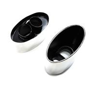 Tail Pipe For A3 For A4 For A5 For A6 For A7 Up To RS3 RS4 RS5 RS6 RS7 Tailpipe Nozzle Exhaust Muffler Tip Oval Large Bore 220mm Exhaust Pipe(A Style Silver)