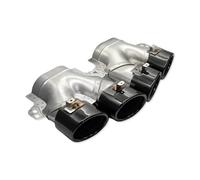 Tail Pipe For Benz For W205 C200 C300 C43 2019+ Muffler Tip Stainless Steel Tailpipe Exhaust System Nozzle 2pcs Quad Car Exhaust Tip Exhaust Muffler(Black)