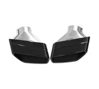 Tail Pipe For BMW 5 Series G30 G31 525i 530i 540i 2019-2023 Exhaust Pipe Upgrade Car Square Mouth Muffler Tip Nozzle Car Exhaust Tail(Black B)