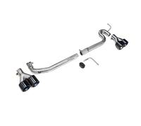 Tail Pipe For BMW F10 F11 520i 523i 525i 528i 530i Dual Exhaust Pipe Up To M5 Look Quad Exhaust Tip Muffler Tip Tailpipe Stainless Steel Exhaust Muffler(Black)