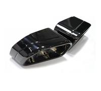 Tail Pipe For BMW For X3 LCI G01 30i Ix EX For X4 LCI G02 30iX Car Stainless Steel Exhaust Trim Cover Square Pipe Muffler Nozzle Car Exhaust Tip(Black)