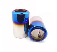 Tail Pipe For Mazda For CX30 For CX-30 2020 2021 2022 Car Exhaust Muffler Tip Round Stainless Steel Pipe Tail Cover Car Exhaust Tail(Blue 2pcs)